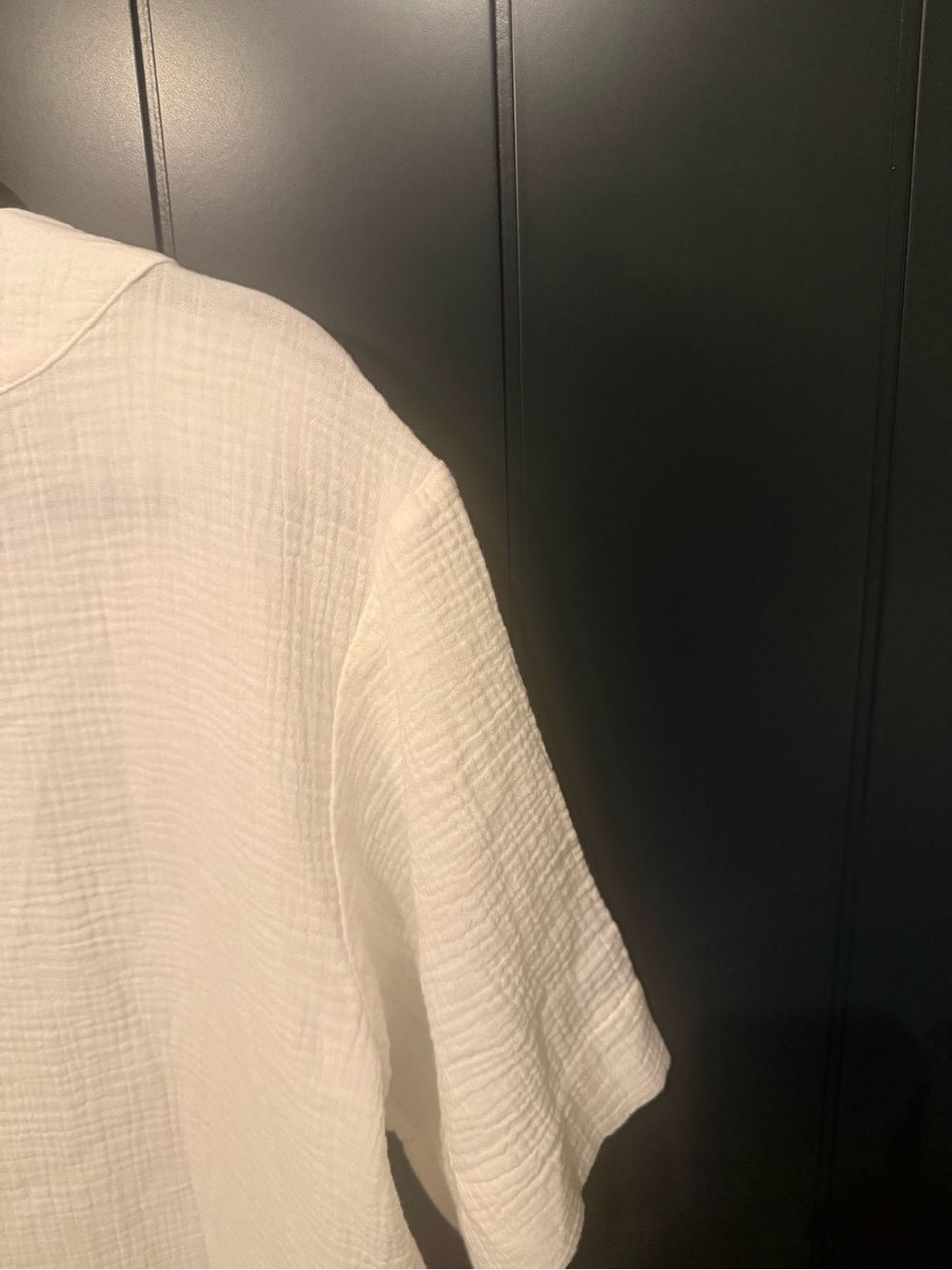 🌊 NEW Faherty Dune 100% Organic Cotton Gauze White V-Neck Popover - Picture 9 of 12